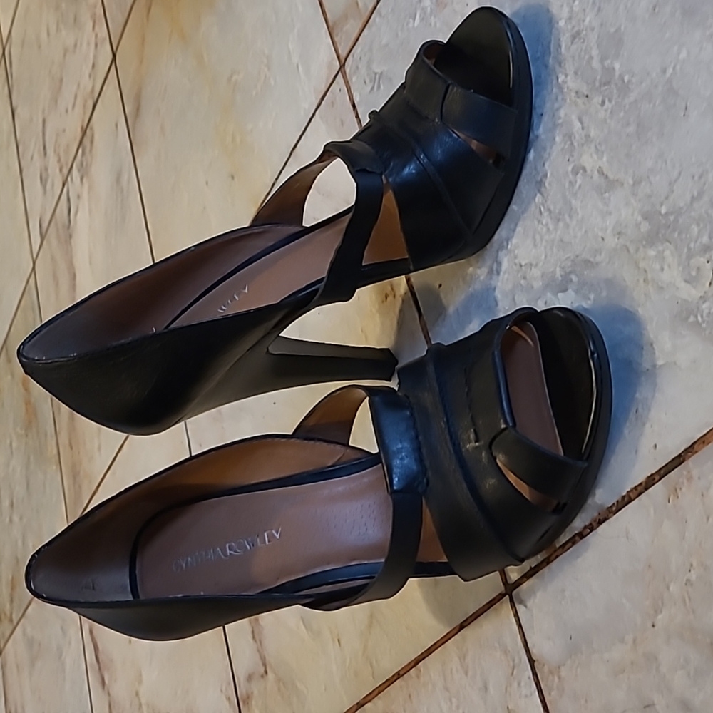 Black Leather Heels